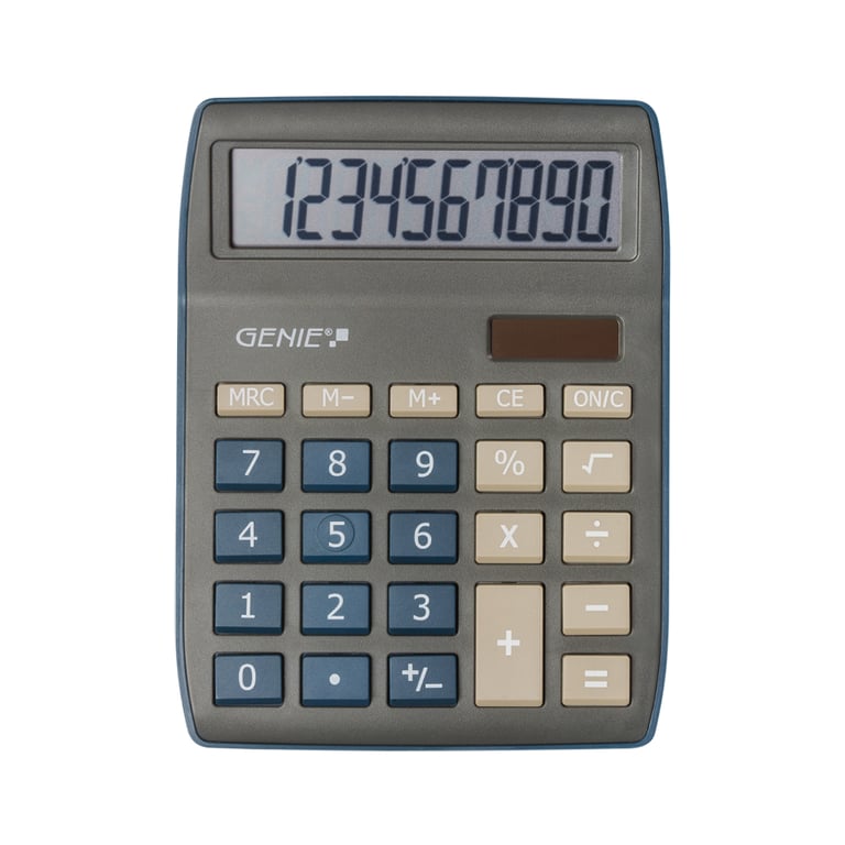 Genie 840 DB kalkulator Komputer stacjonarny Wyświetlacz kalkulatora Niebieski, Szary