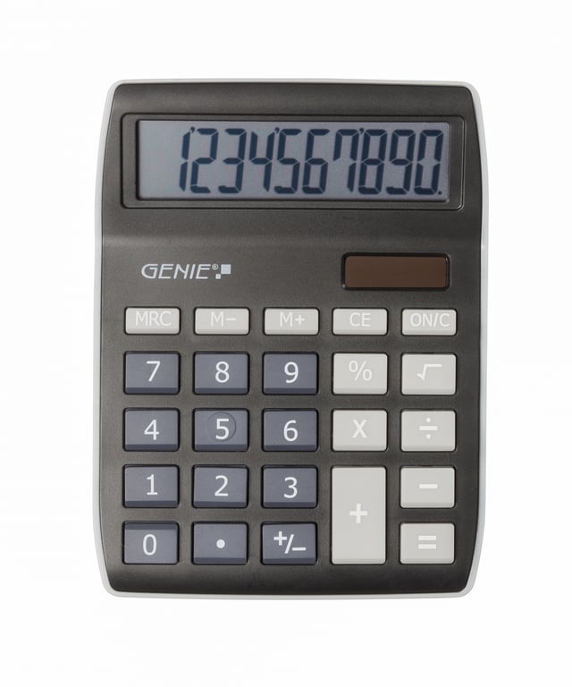 Genie 840 BK kalkulator Komputer stacjonarny Wyświetlacz kalkulatora Czarny, Szary