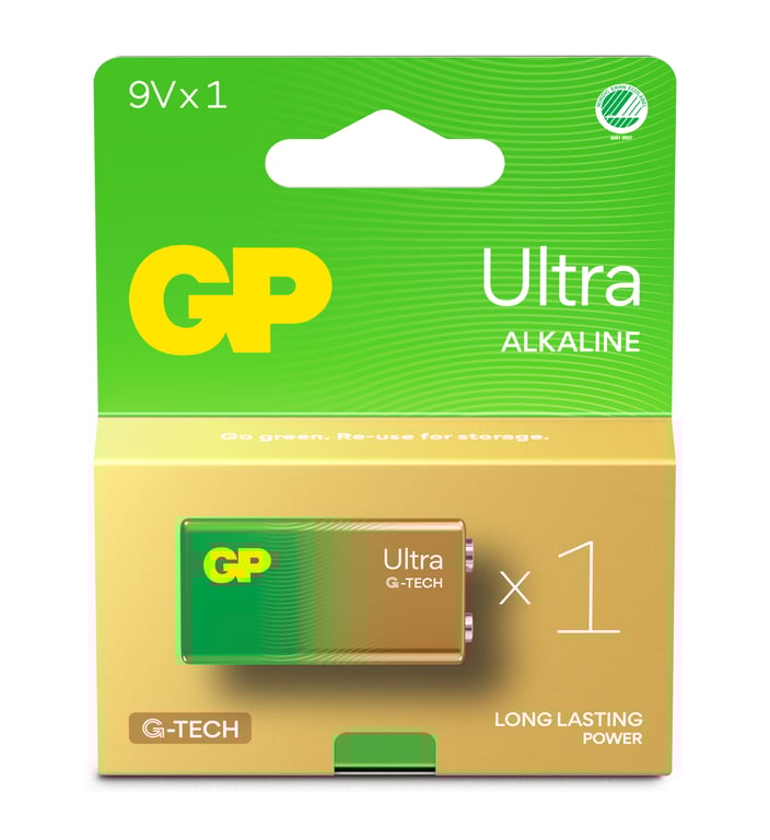 GP Batteries Ultra Alkaline GP1604AU Jednorazowa bateria 9V Alkaliczny