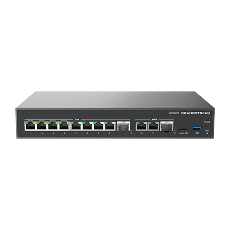 Grandstream Networks GCC6011 łącza sieciowe Gigabit Ethernet (10/100/1000) Obsługa PoE Czarny, Srebrny