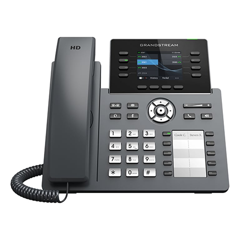Grandstream Networks GRP2634 telefon VoIP Czarny 8 linii TFT Wi-Fi