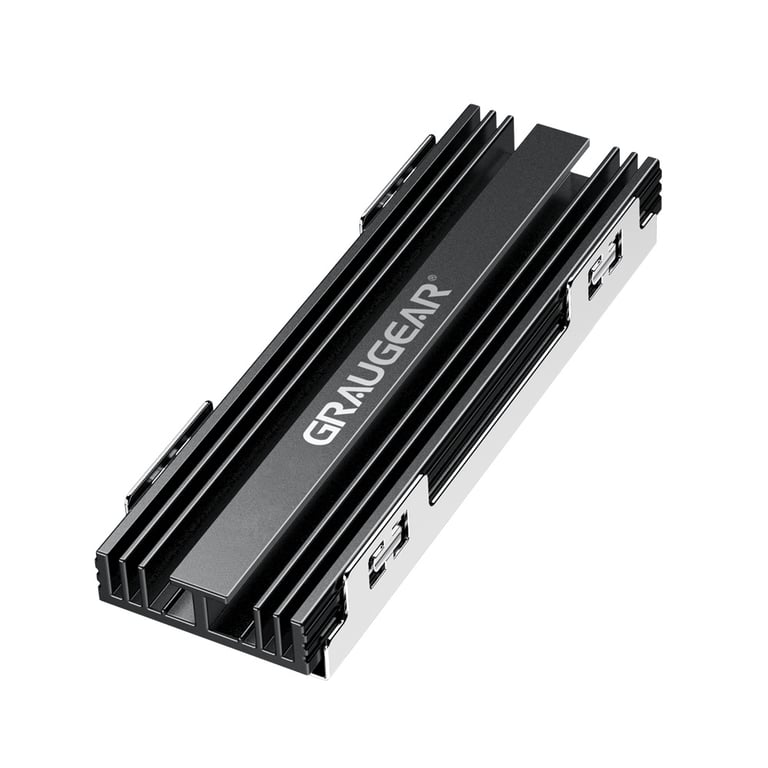 GRAUGEAR G-PS5HS02 system chłodzenia komputerów Dysk SSD Radiator Czarny, Srebrny