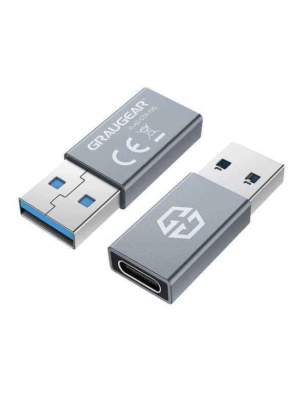 GRAUGEAR G-AD-CTA-10G zmieniacz płci / kabli USB-A USB-C Srebrny