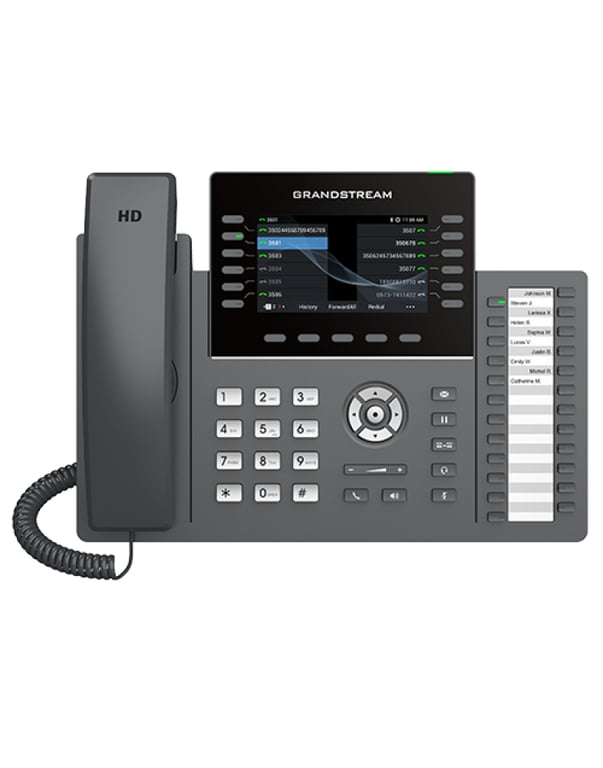 Grandstream Networks GRP2636 telefon VoIP Czarny 12 linii LCD Wi-Fi