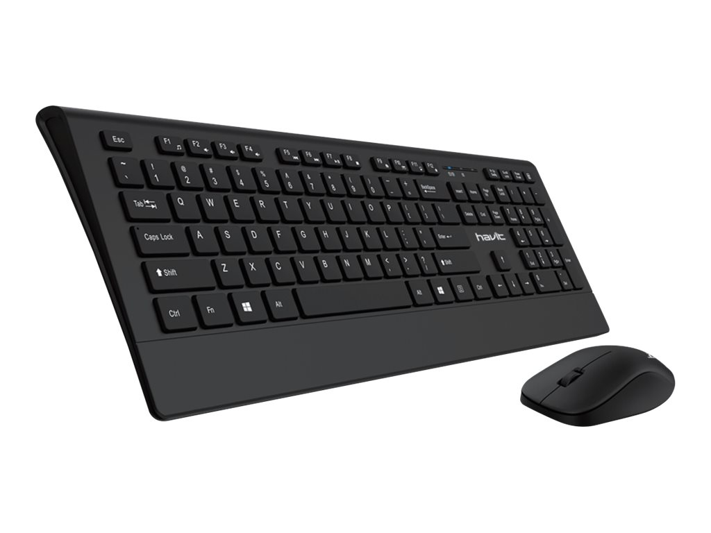 Havit Basicline wireless keyboard & mouse combo klawiatura Dołączona myszka Biuro Bluetooth QWERTY Skandynawia Czarny