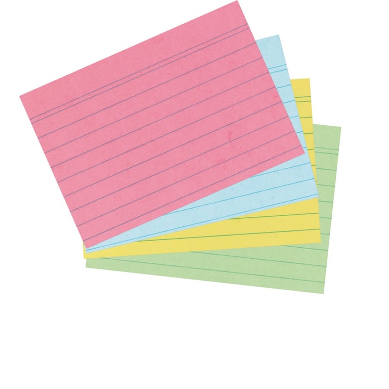 Herlitz 10836245 karta katalogowa Niebieski, Zielony, Różowy, Żółty 200 szt.