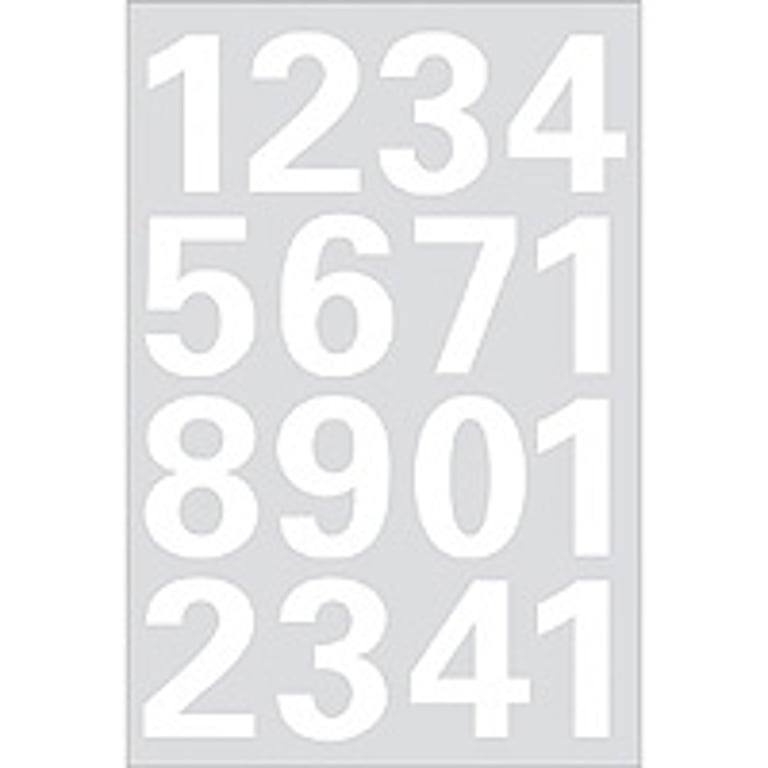 HERMA Numbers 25mm 0-9 weatherproof film white 1 sheet symbol samoprzylepny