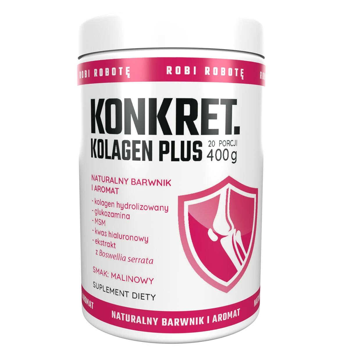 Suplement diety, Konkret Kolagen Plus 400G Msm Witamina C Siarczan Glukozaminy Kwas Hialuronowy