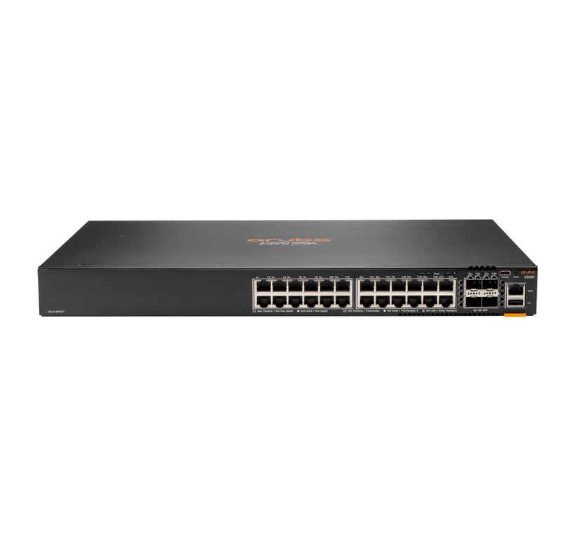 HPE Aruba Networking Aruba 6200F 24G 4SFP+ Zarządzany L3 Gigabit Ethernet (10/100/1000) 1U Czarny