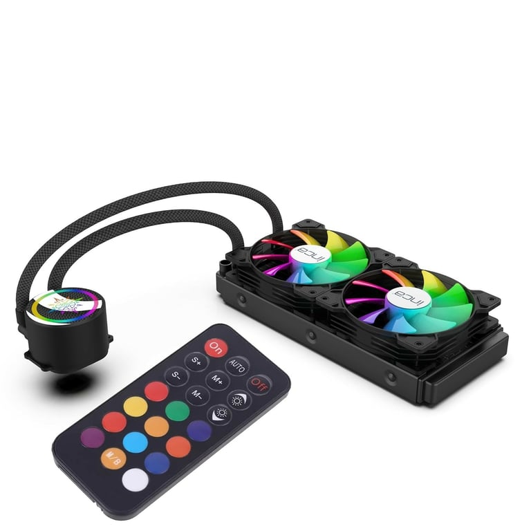 Inca ISS-02XN system chłodzenia komputerów Obudowa komputera Zestaw do chłodzenia płynami 12 cm Czarny