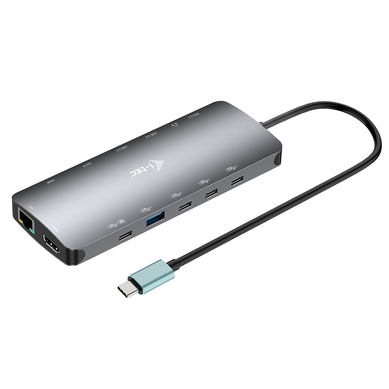 i-tec Metal C31NANOTRIPLEDOCKPD stacja dokująca Przewodowa USB 3.2 Gen 1 (3.1 Gen 1) Type-C Szary