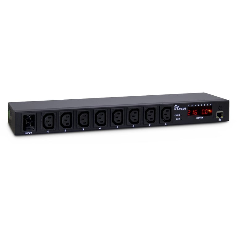 Inter-Tech SW-0816 rozdzielacz zasilania PDU 8 x gniazdo sieciowe Czarny