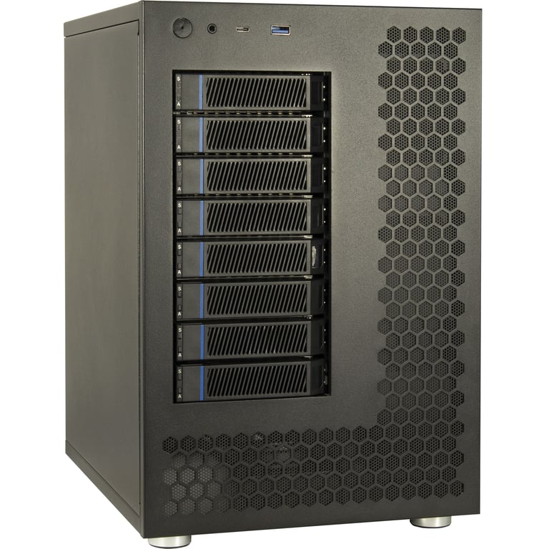 Inter-Tech NAS-8 Obudowa HDD Czarny 2.5/3.5