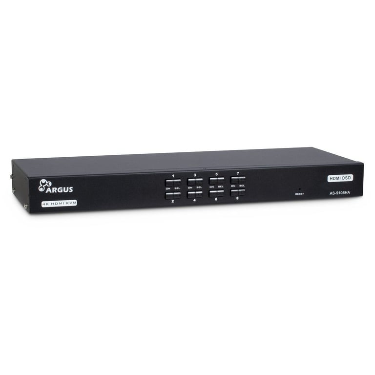 Inter-Tech AS-9108HA przełącznik KVM Możliwości montowania w stelażu Czarny