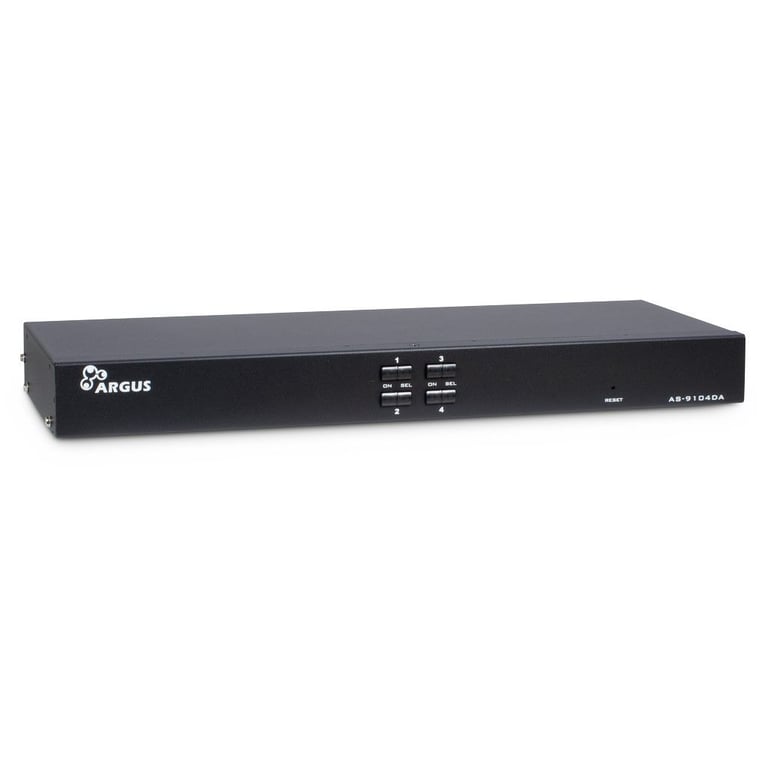 Inter-Tech AS-9104DA przełącznik KVM Możliwości montowania w stelażu Czarny