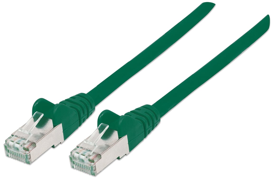 Intellinet 350594 kabel sieciowy Zielony 0,5 m Cat6a S/FTP (S-STP)