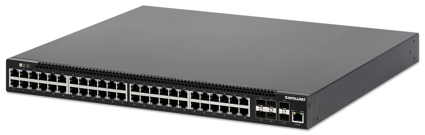 Intellinet 562041 łącza sieciowe Zarządzany L3 Gigabit Ethernet (10/100/1000) Obsługa PoE Czarny