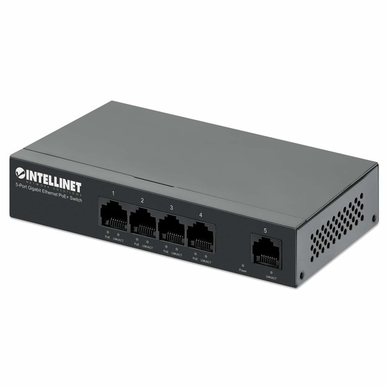 Intellinet 561792 łącza sieciowe Gigabit Ethernet (10/100/1000) Obsługa PoE Czarny
