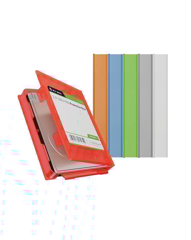 ICY BOX IB-AC6251-6 Folio Plastik Niebieski, Zielony, Szary, Pomarańczowy, Czerwony, Biały