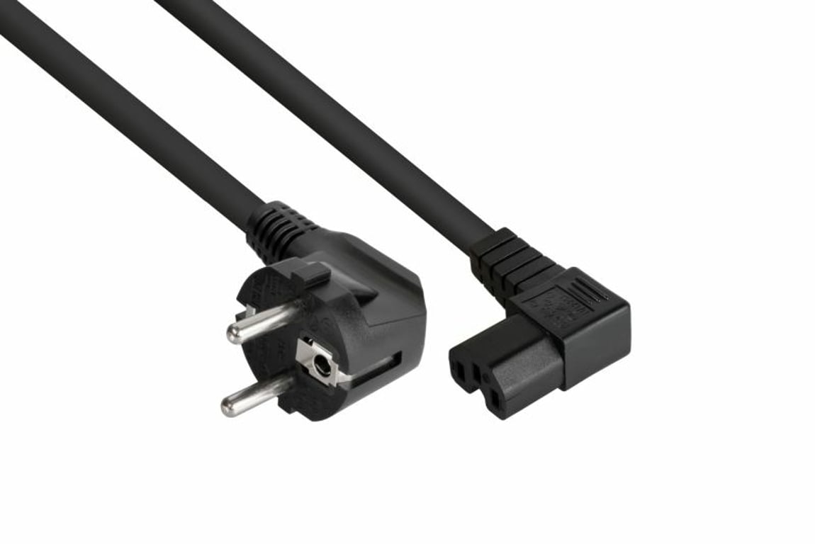Kabelmeister SK0151-S010 kabel zasilające Czarny 1 m Wtyczka zasilająca typu E+F IEC C15