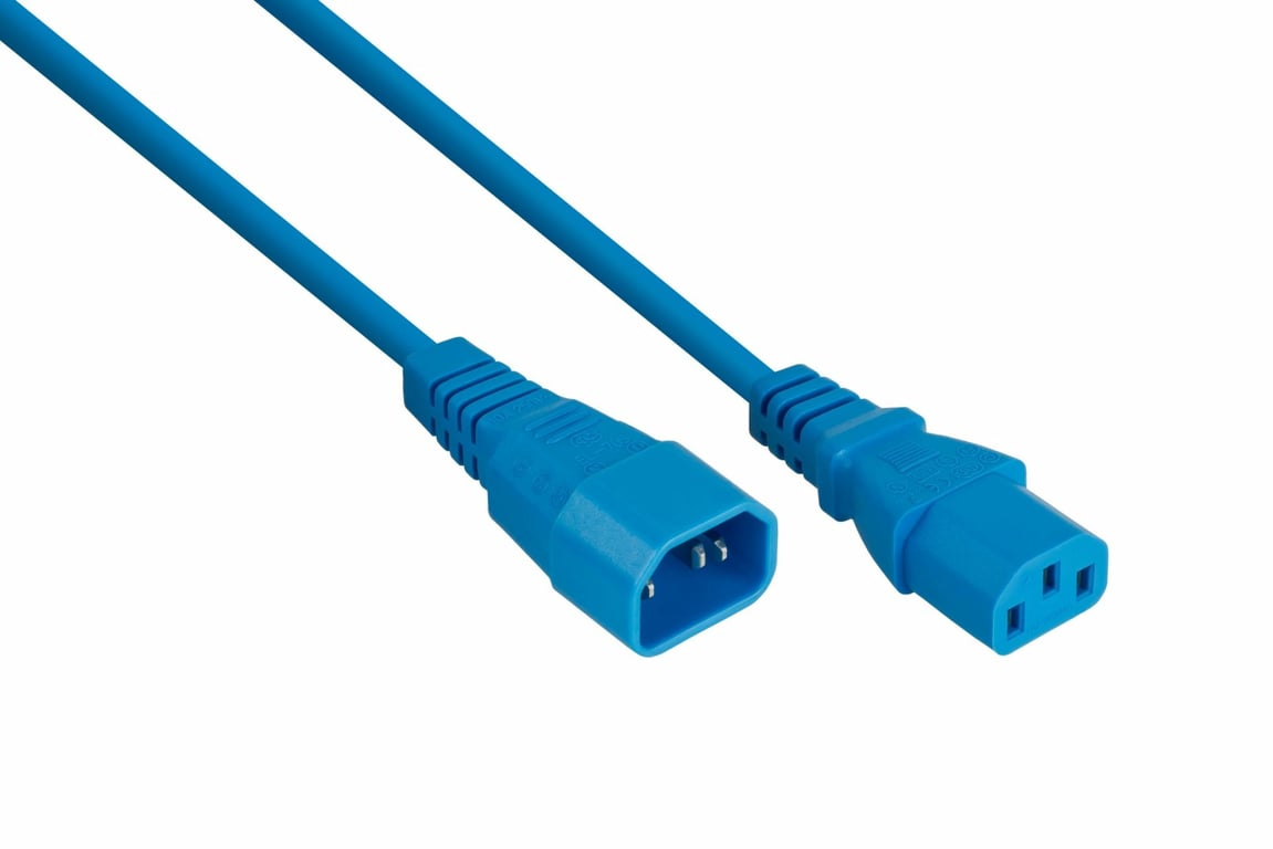 Kabelmeister SK1430-B050 kabel zasilające Niebieski 5 m IEC C14 Panel 2 x C13