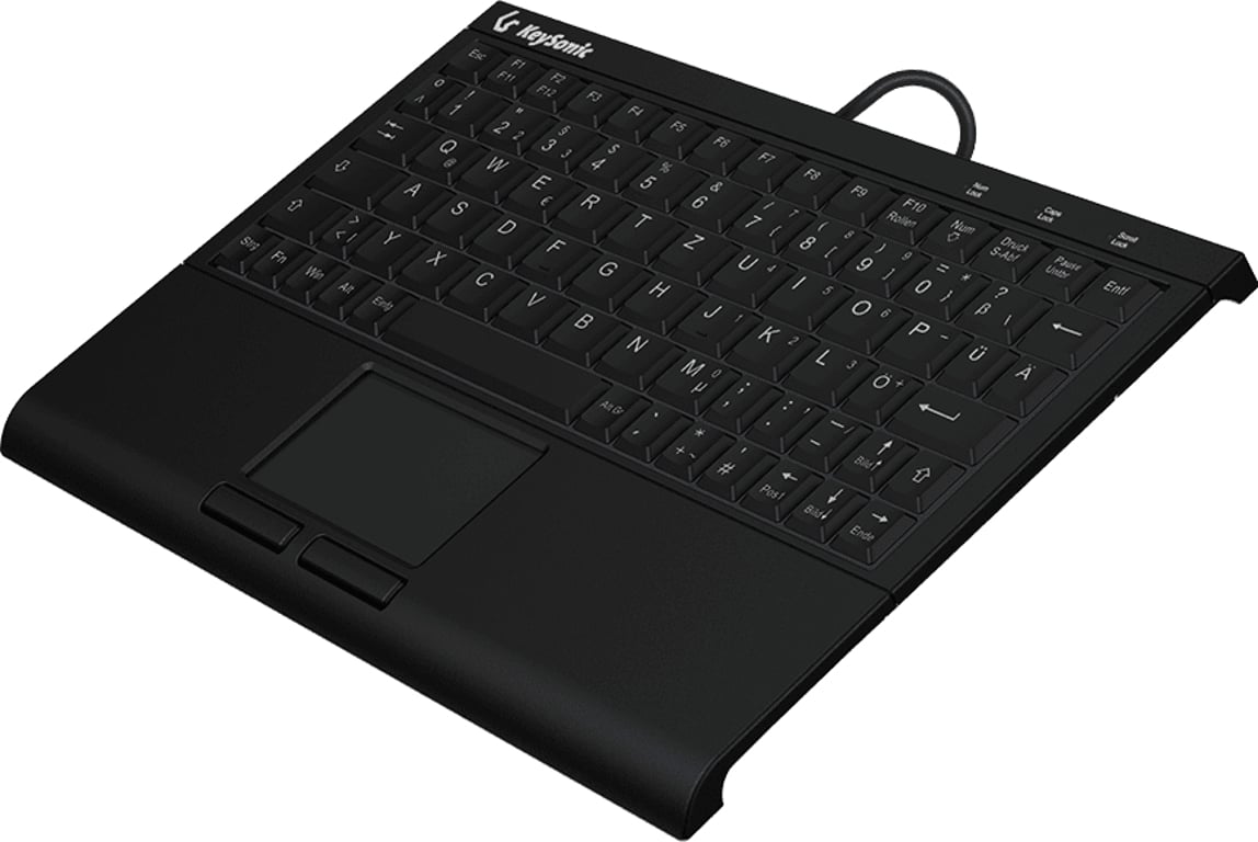 KeySonic KSK-3211ELU (DE) klawiatura USB QWERTZ Niemiecki Czarny 60963