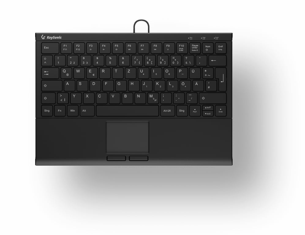 KeySonic KSK-5211ELU (DE) klawiatura USB QWERTZ Niemiecki Czarny 60957