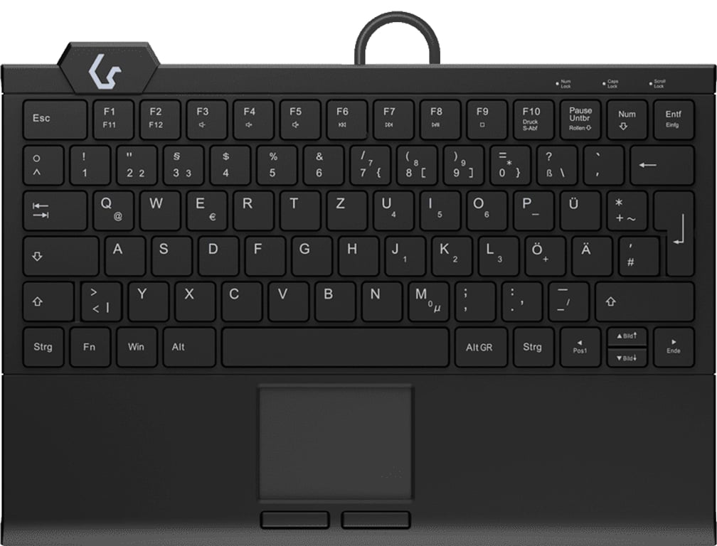 KeySonic KSK-5210ELU (DE) klawiatura USB QWERTZ Niemiecki Czarny 60948