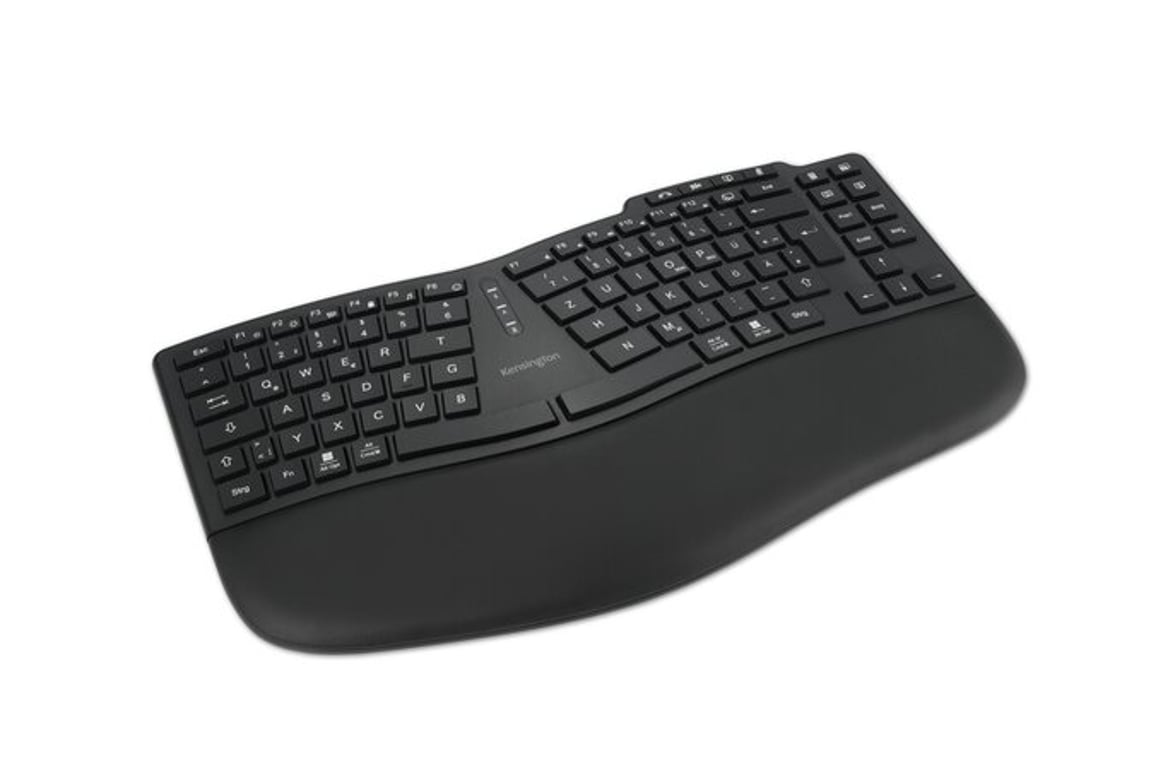 Kensington Pro Fit Ergo KB675 EQ TKL klawiatura Dom/Biuro USB + RF Wireless + Bluetooth QWERTZ Niemiecki Czarny K75491DE