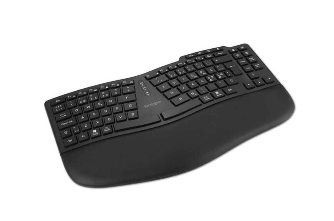 Kensington Pro Fit Ergo KB675 EQ TKL klawiatura Dom/Biuro USB + RF Wireless + Bluetooth QWERTY Skandynawia Czarny K75491PN