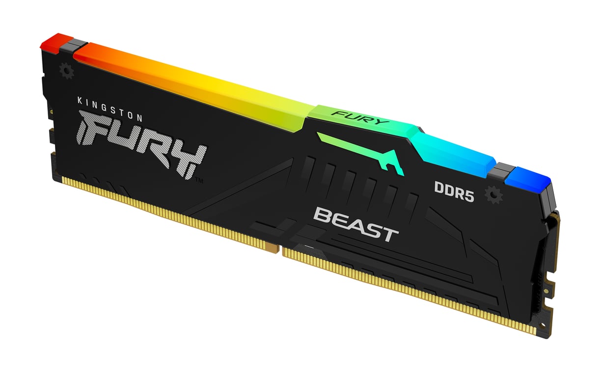 Kingston Technology FURY Beast RGB moduł pamięci 16 GB 1 x 16 GB DDR5 Korekcja ECC