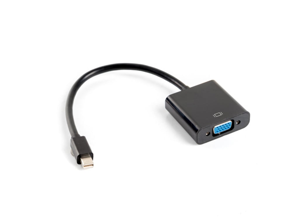 Lanberg AD-0006-BK adapter kablowy 0,2 m VGA (D-Sub) Mini DisplayPort Czarny