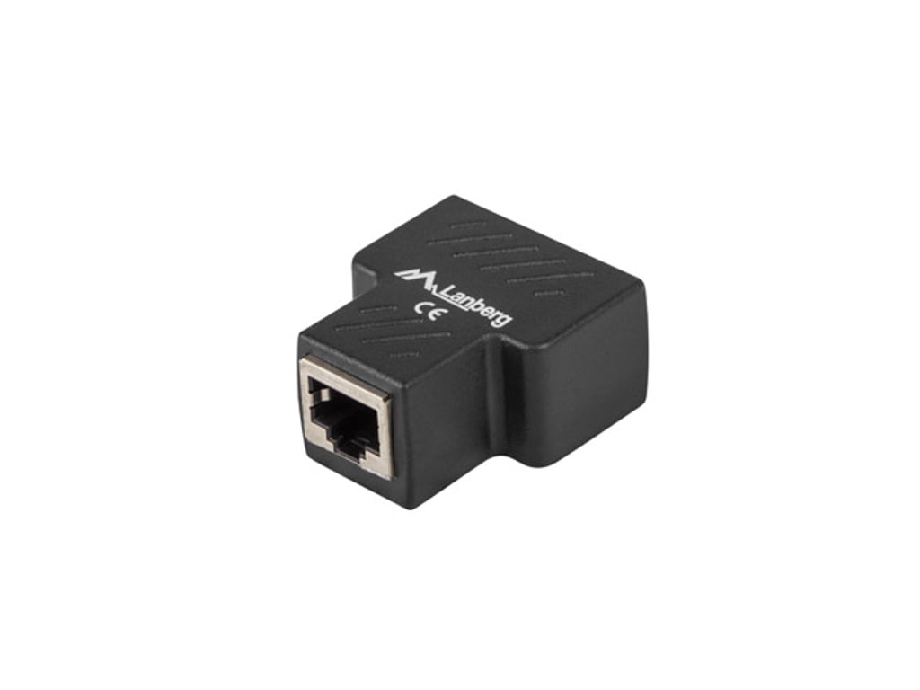 Lanberg AD-RJ45-2RJ45-OS rozgałęziacz sieciowy Czarny
