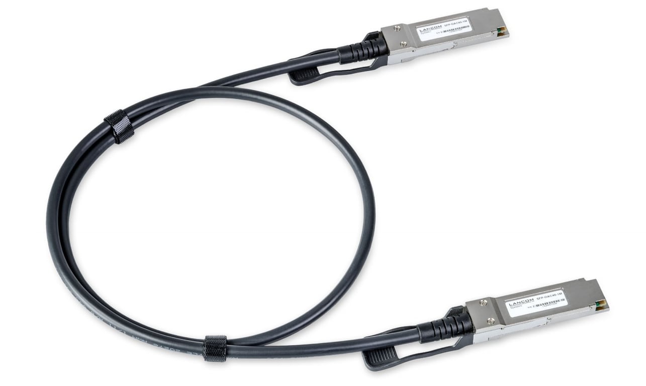 Lancom Systems SFP-DAC40-1m (Bulk 8) kabel InfiniBand QSFP + Czarny, Stal