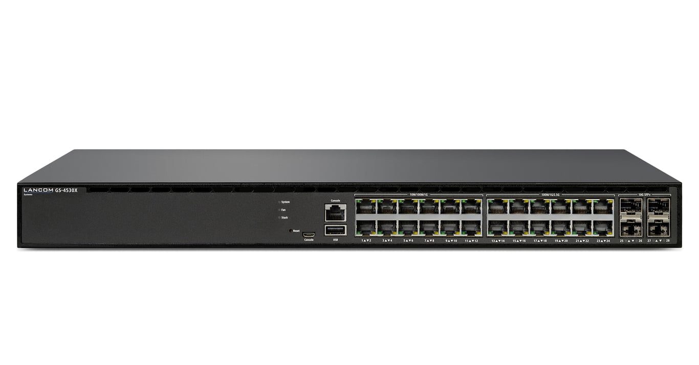 Lancom Systems GS-4530X Zarządzany L3 2.5G Ethernet (100/1000/2500) 1U Czarny