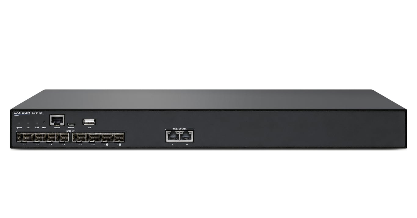 Lancom Systems 61858 łącza sieciowe Zarządzany 10G Ethernet (100/1000/10000) 1U Czarny
