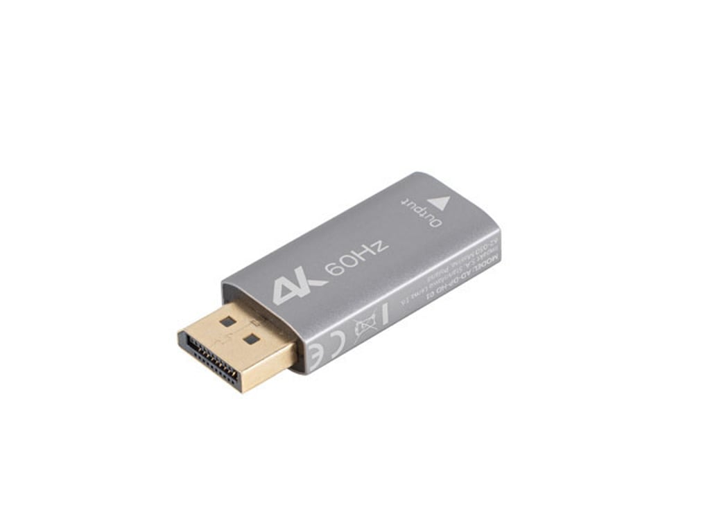 Lanberg AD-DP-HD-01 adapter kablowy 0 m HDMI Typu A (Standard) DisplayPort Srebrny
