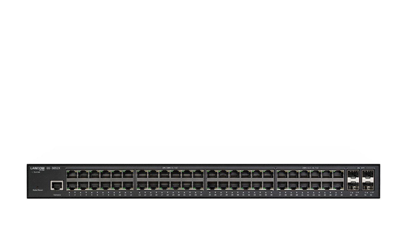 LANCOM GS-3652X Zarządzany L3 2.5G Ethernet (100/1000/2500) 1U Czarny