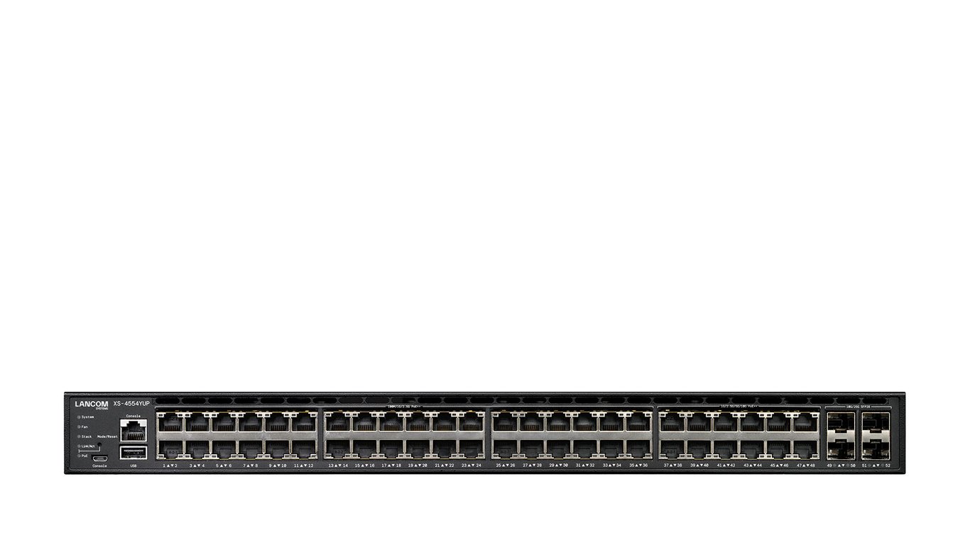 LANCOM XS-4554YUP Zarządzany L3 10G Ethernet (100/1000/10000) Obsługa PoE 1U Czarny