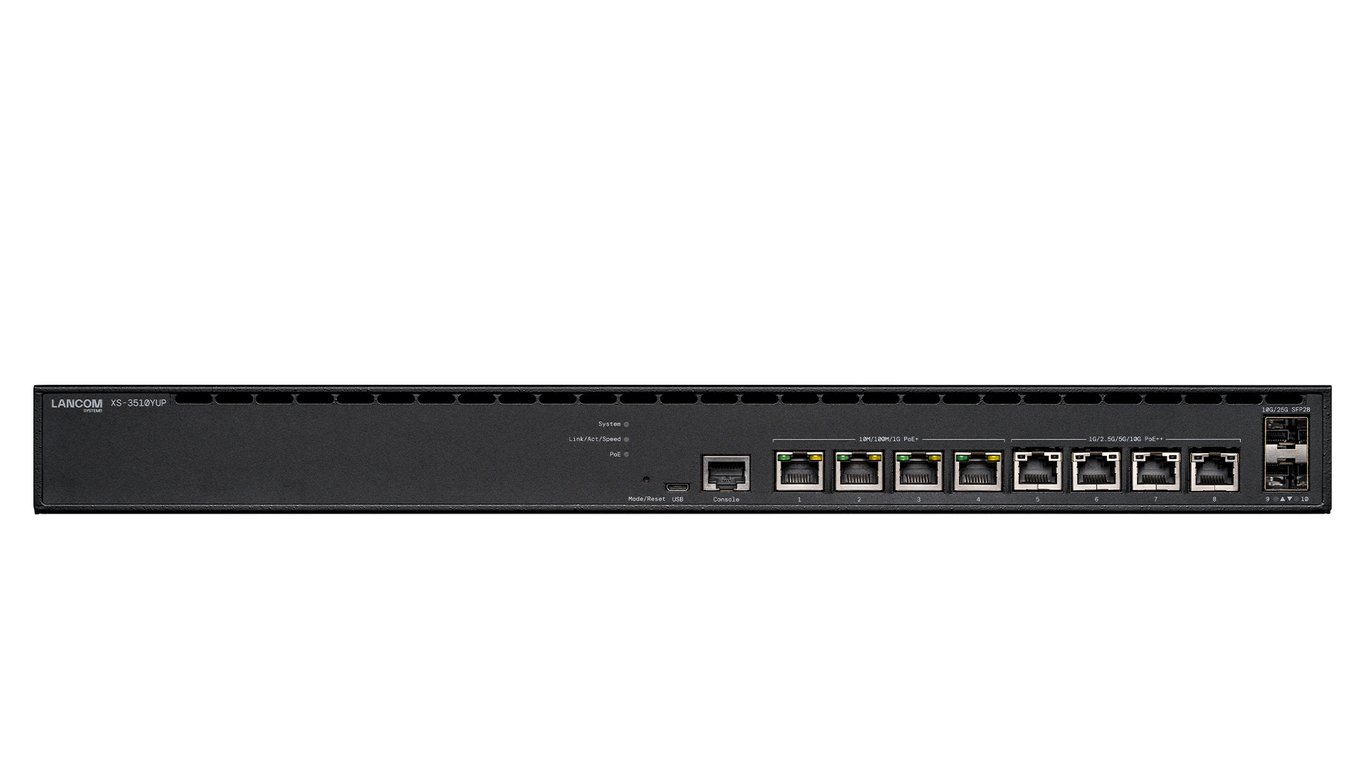 LANCOM XS-3510YUP Zarządzany L2/L3 2.5G Ethernet (100/1000/2500) Obsługa PoE 1U Czarny