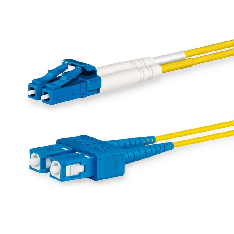 Lanview LVO231492 kabel optyczny 2 m 2x LC 2x SC OS2 Żółty