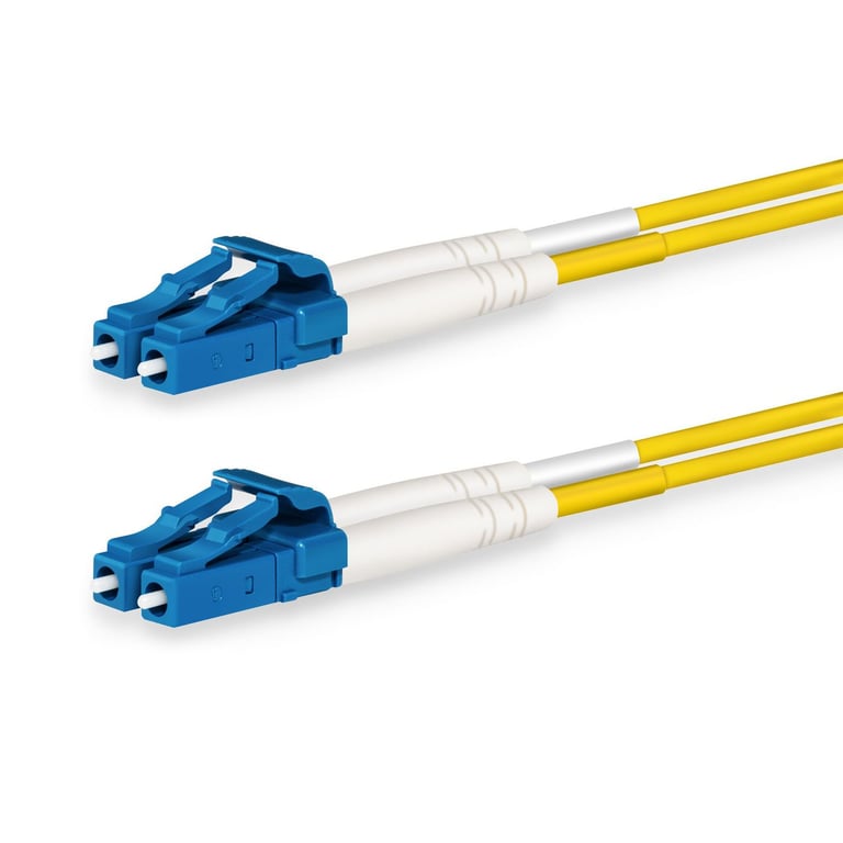 Lanview LVO231406 kabel optyczny 1 m 2x LC OS2 Żółty