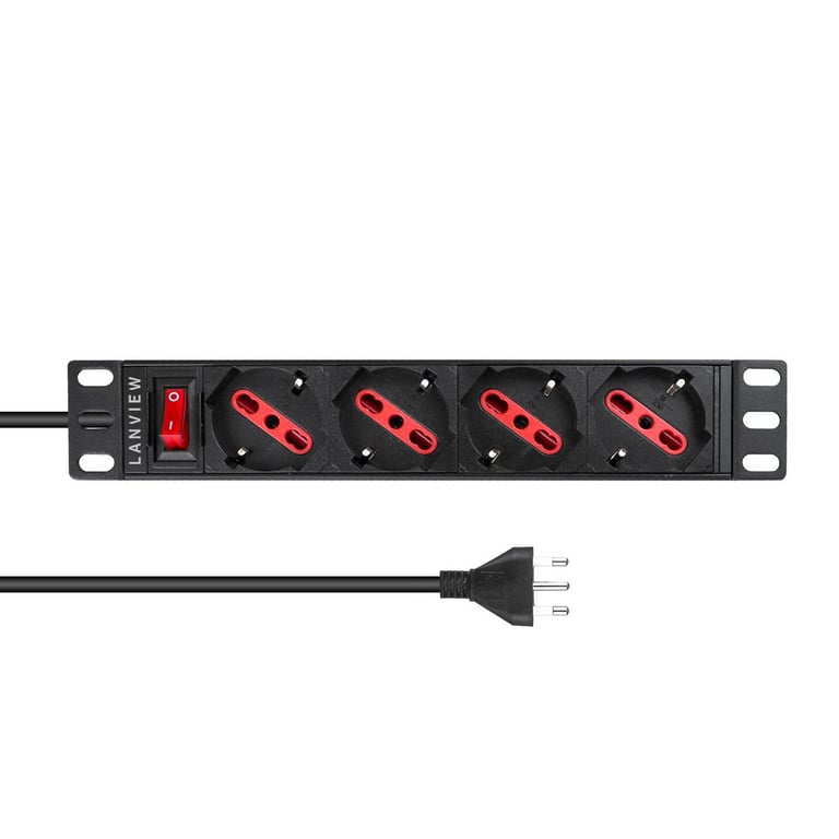 Lanview LVR-2MIT-SW-IT4 rozdzielacz zasilania PDU 1U Czarny