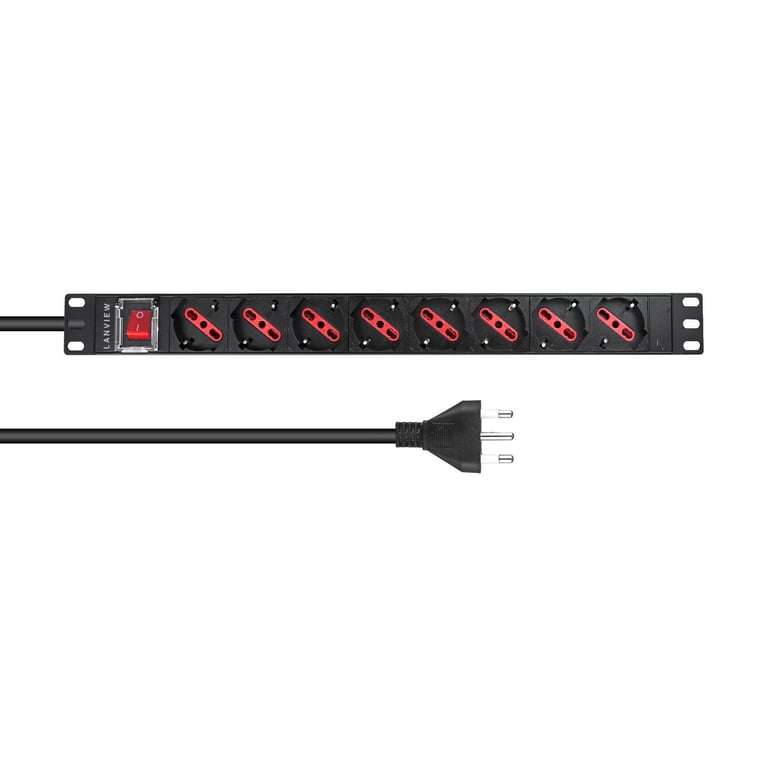 Lanview LVR-2MIT-SW-IT8 rozdzielacz zasilania PDU 1U Czarny