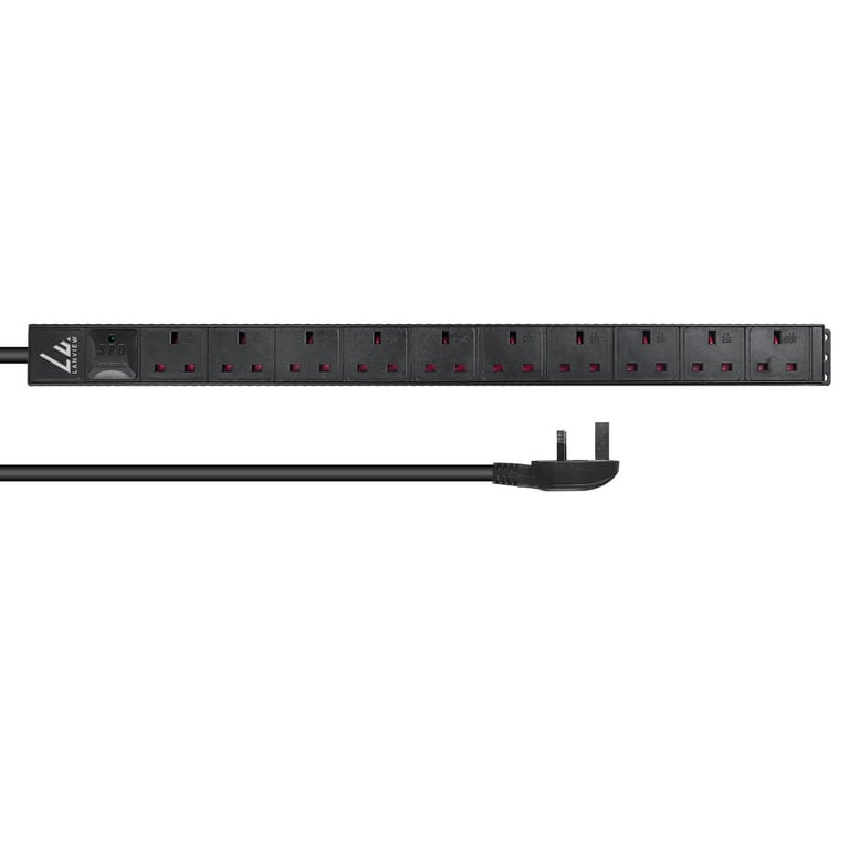 Lanview LVR-3MUK-SPD-UK10 rozdzielacz zasilania PDU 8 x gniazdo sieciowe 1.4U Czarny