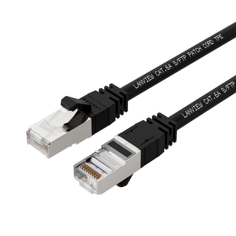 Lanview LV-SFTP6A005B kabel sieciowy Czarny 0,5 m S/FTP (S-STP)