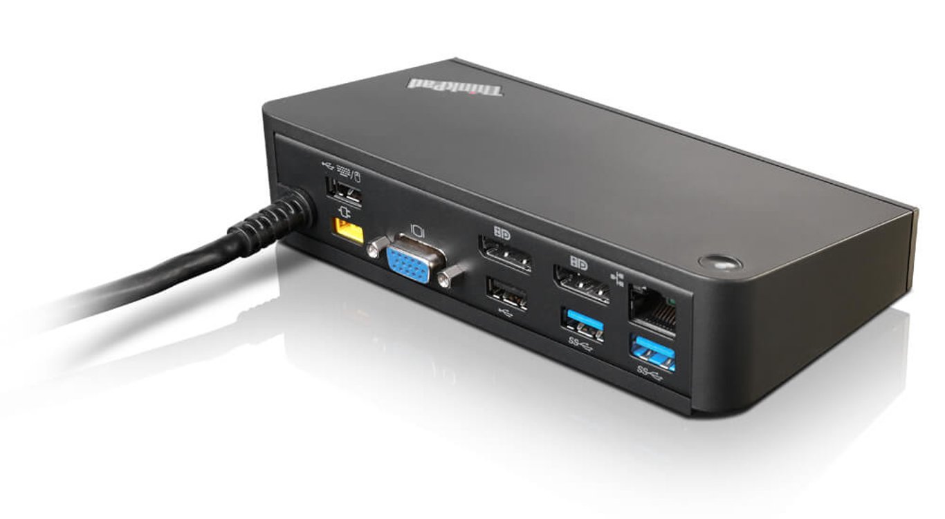 Lenovo 40A40090DK stacja dokująca Przewodowa USB 3.2 Gen 1 (3.1 Gen 1) Type-A Czarny