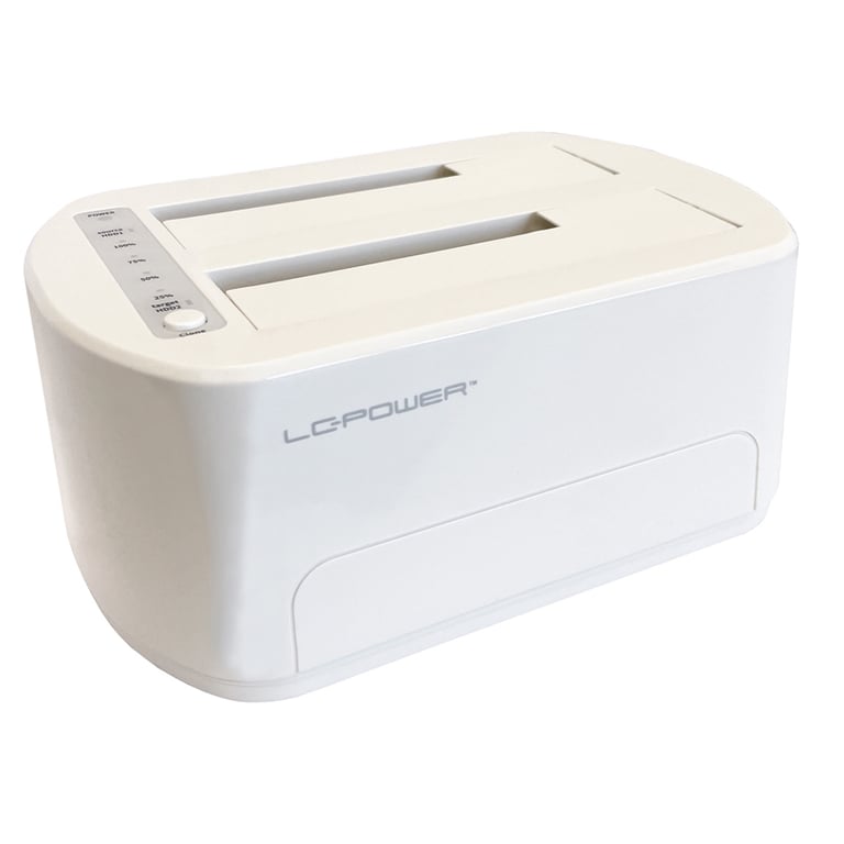 LC-Power LC-DOCK-U3-VI stacja dokująca do dysków twardych USB 3.2 Gen 1 (3.1 Gen 1) Type micro-B Biały