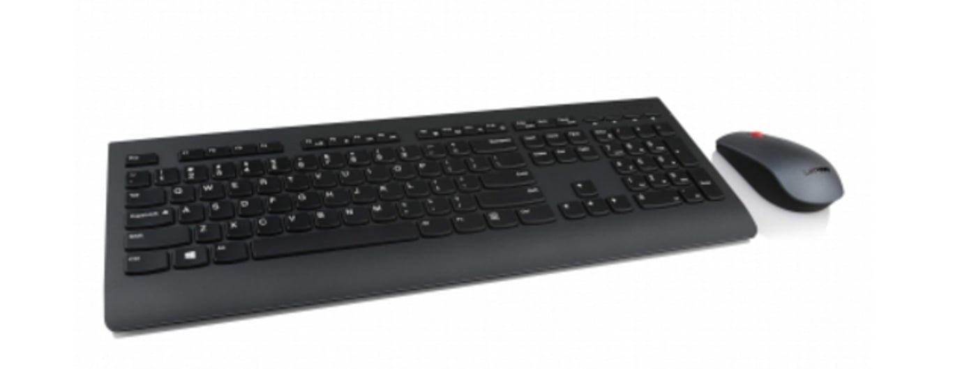 Lenovo 4X30H56804 klawiatura Dołączona myszka RF Wireless Duński Czarny