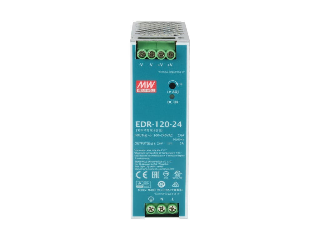 LevelOne POW-2441 moduł zasilaczy 120 W Miętowy, Srebrny
